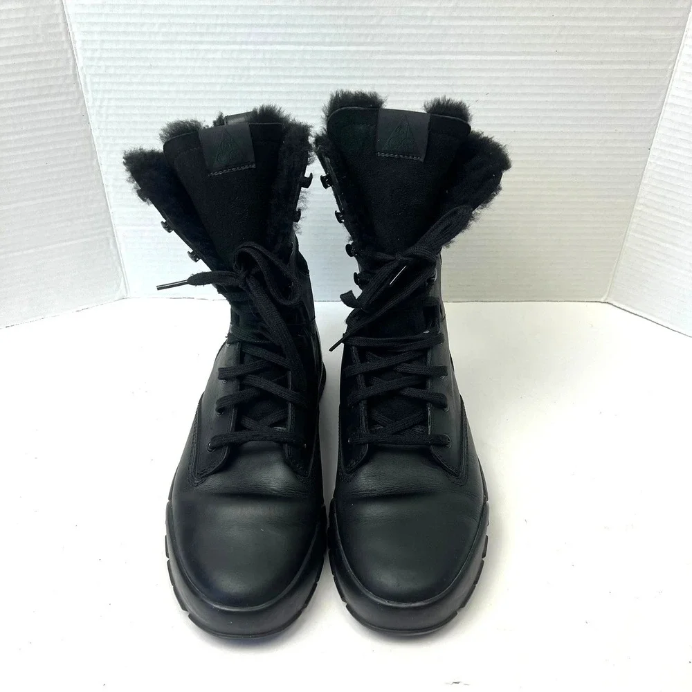 Nike ACG Air Nevist-9 Shearling Fur Lined Combat Boots Men 9 Tactical Streetwear